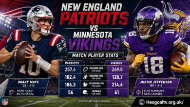 New England Patriots vs Minnesota Vikings Match Player Stats