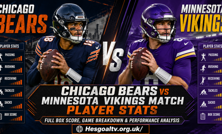 Chicago Bears vs Minnesota Vikings Match Player Stats